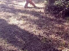 Humiliated Slave Maid Bound Handcuffed in Garage Then Outdoor Doggy Fucked