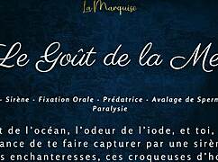 french mermaid lures sailor with salty ocean blowjob taste