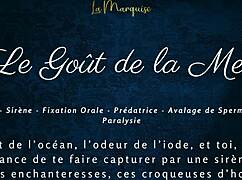 french mermaid lures sailor with salty ocean blowjob taste