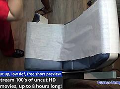 Dr Tampa backstage with petite Alexa Chang fingering gaping pussy in latex gloves