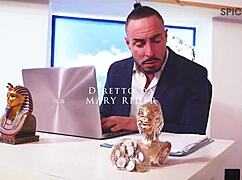 Italian Scout Nails Hot Milf Julia North's Ass in Office Roleplay Creampie!