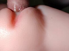 Sex Doll's Tight Pussy Takes Double Penetration Close-Up Fuck