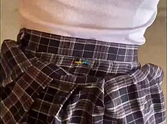boyfriend pleasures 18-year-old schoolgirl in her sexy uniform