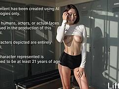 asian girl's tight pussy gets trainer's monster cock flexibility test