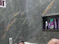 Brazilian Brunette Teen Bathes Shakes Ass Masturbates Big Pussy In New Tub