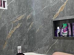 Brazilian Brunette Teen Bathes Shakes Ass Masturbates Big Pussy In New Tub