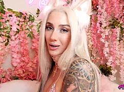 Submissive Kasara Wood Rims Balls Sucks Deep Fucks in Pink Room Tease!