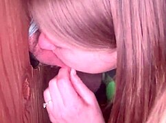 amateur whore swallows cum from gloryhole cocks