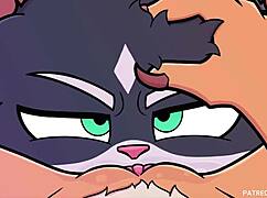 cat mayhem by bnbigus dives into wet pussies licking muff in casual frenzy