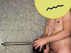 Her huge tits bounce as sexy Asian beauty chokes on monster cock then takes rough doggystyle pounding in steamy shower