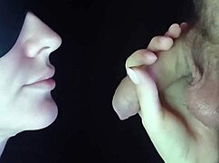 close up on babe slurping young cock sloppy with spit and cumshots 💦😩