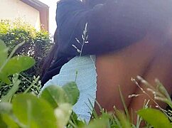 check this whore squatting pantsless in park pissing and farting loud
