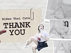 Thai Student Ninew Gets Cute Creampie in Dorm Room Roleplay with Babysitter Costume