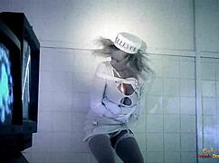 i get so turned on watching this blonde hottie cheer on crazy milf riding two cocks