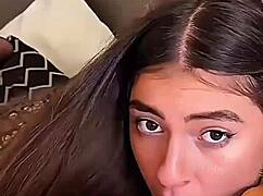 Watch busty blonde milf and teen brunette compete in sloppy deepthroat challenge