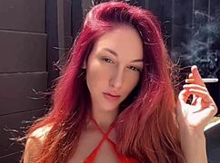 Italian Big Tits Milf Artemisia Loves Smoking Cigarette Outdoor Seductively