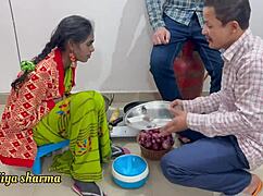 bhabhi's first kitchen threesome with two devars turns wild