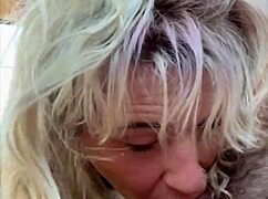 imagine this pretty hooker kneeling public for deepthroat cumshot straight down her throat