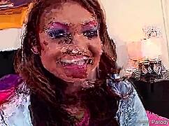 Hairy asian teen takes massive bbc pounding in retro style