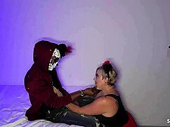 short hair chubby gilf's first bbc interracial doggy cum in mouth facial blast