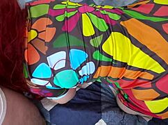 stepmom kneels waiting for stepson's fat cock, doesn't she?