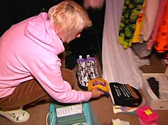 TV Cribs Blonde Girl Fucks Hard After Backstage Interview Cumshot Facial On Tits