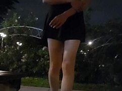 😲 shemale ting xuan's heels flash in public garden... who's watching? 🌿👠