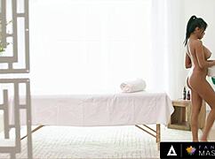 stressed ember snow gets oiled pussy massage from sexy laney grey turning into hot interracial lick fest