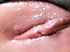 colombian cutie teases her curves in real bathroom play