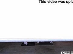 fitness model rides trainer's big cock cowgirl then doggystyle in gym 💦😈