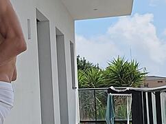 balcony romp with tommy cabrio draws neighbor eyes