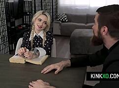 i'm that petite blonde teen lola fae begging stepdad to choke me on his monster cock and teach rough pussy sex