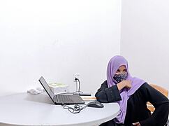 desi village farmer takes hijabi bank manager deep in bedroom