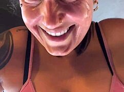 at the gym i almost got kicked out flashing my sweaty wet pussy in a tight top 💦😏