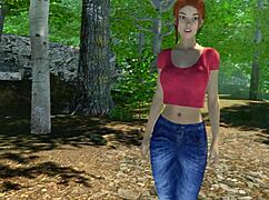 explore shaved redhead pussy in outdoor paradise trails vr