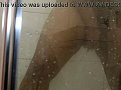 bbw ebony squirts fat pussy in shower with big tits