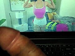 Housewife masturbates wildly fantasizing trainer pounds her birthday cake pussy