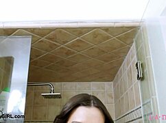 petite teen model showers after casting