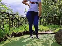 Curvy Beauty Teases In Tight Jeans