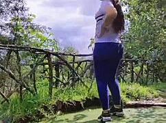 Curvy Beauty Teases In Tight Jeans