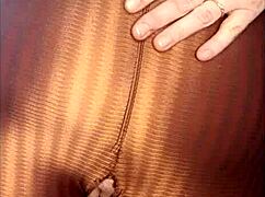 Horny Stepmom Tears Skirt Masturbating Her Natural Big Tits After Gym