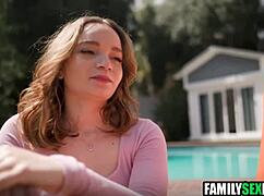 Innocent 18+ Teen Awakens to Step Parents' Monster Cock Threesome Surprise