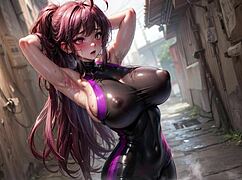 hey ai girl with monster tits looks so damn cute