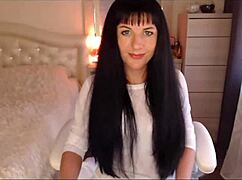 Perky Nippled Brunette Tamarr Roman Strips Hot Pants, Rips Clothes for Clit and Small Tits Pussy Tease