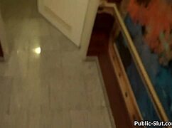 Hot wife POV flashes big ass bent over before public doggystyle cumshot on beach