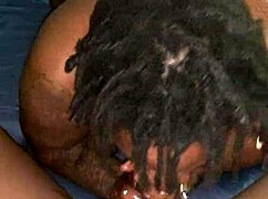 Neighbor BBW flashes big ass then gulps black cock late night homemade