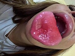 Ebony goddess spits on black cock for sticky feet handjob ass worship tease