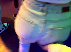 muscular redhead pigtails shakes ass dancing then fucks stranger in club toilet publicly