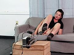Nympho Wife Addicted to Ripping Clothes for Huge Fucking Machine Sessions