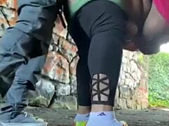 big titted black milf found in hidden outdoor tunnel takes rough monster cock pounding